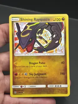 Pokemon TCG Shining Rayquaza Holo Rare Card Shining Legends 56/73 - Image 2