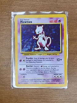 Mewtwo 10/102 Base Set Holo Pokemon Card 1999 Wizards of the Coast Holographic - Image 1