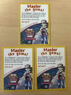 MYSTERY POKEMON Rare 2000 Movie WOTC Promo Card, Master The Game front Cards x3 - Image 1