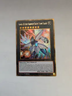 Yugioh Number 38: Hope Harbinger Dragon Titanic Galaxy PGL3-EN008 Gold Secret NM - Image 1
