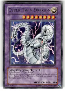 Yu-Gi-Oh! Cyber Twin Dragon DP04-EN011 Rare Unlimited LP - Image 1