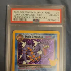 2021 Pokemon Celebrations Dark Gyrados PSA 10 Gem Mint 8/82 25th Anniversary - Image 3