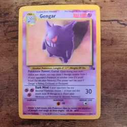 Gengar 5/62 Fossil Unlimited Rare Pokemon TCG LP - Image 1