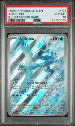 Pokemon TCG Articuno IR 161/159 Journey Together PSA Gem MT 10 - Image 1