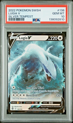 Pokemon TCG Lugia v Silver Tempest 138/195 Sword & Shield PSA 10 - Image 1