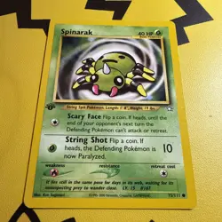 Spinarak - 75/111 - Neo Genesis - 1st Edition - Common - Pokemon - LP - Image 1