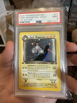2000 POKEMON ROCKET 1ST EDITION #11 DARK MAGNETON-HOLO PSA 9 - Image 1