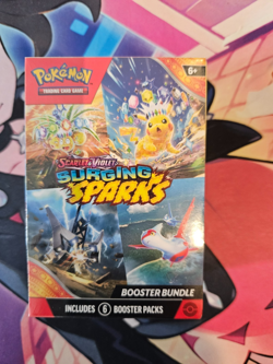 Pokemon TCG Surging Sparks Scarlet and Violet Booster Bundle (6 Packs) - Sealed - Image 1