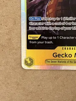 Gecko Moria Foil The Azure Sea's Seven Super Rare OP14-104 One Piece CCG - Image 5