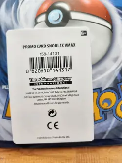 Pokemon Snorlax VMAX JUMBO Card 142/202 Gamestop Promo Sword & Shield NEW SEALED - Image 3