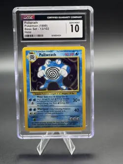 Pokemon TCG Base Set Poliwrath 13/102 Holo Mint CGC 10 GEM MINT Pokemon Card - Image 1