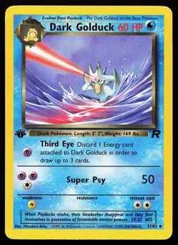 Dark Golduck 37/82 Uncommon 1st Edition Team Rocket Pokemon Card - Image 1
