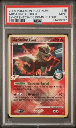 PSA9 Mint Arcanine G Lv.60 13/147 Pokemon League Promo Card Supreme Victors Holo - Image 1
