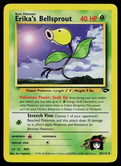 Pokemon Card Gym Challenge Erika's Bellsprout 38/132 Uncommon - Image 1