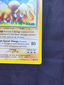 Pokemon Cards: 1st Edition Neo Revelation Uncommon: Piloswine 36/64 - Image 4