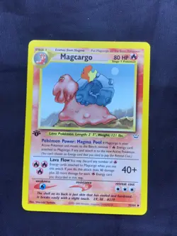Pokemon Cards: 1st Edition Neo Revelation Uncommon: Magcargo 33/64 - Image 1
