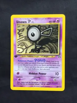 Pokemon Cards: 1st Edition Neo Discovery Uncommon: Unown F 48/75 - Image 1