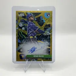 2025 Topps Cosmic Chrome - Autographs Ryan Bliss Gold Interstellar Refractor /50 - Image 1