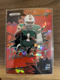 2025 Panini Prizm Draft Picks - Instant Impact Cam Ward Red Ice Prizm (RC) - Image 1