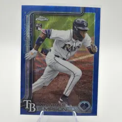 2025 Topps Chrome Update - Chandler Simpson #USC179 Blue Wave Refractor /150 - Image 1