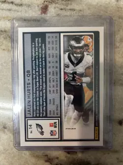 2025 Optic Donruss Jalen Hurts 100 💯 Emoji Ssp #14 - Image 2