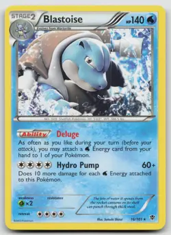Blastoise - 16/101 (BW Plasma Blast) non-holo Deck Exclusives Pokemon TCG Card - Image 1