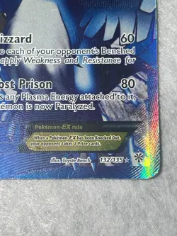 2012 Articuno EX 132/135 Plasma Storm Holo Full Art Team Plasma LP Pokemon Card - Image 5