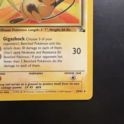 Pokemon Vintage 1st Edition Raichu 29/62 Fossil Wizards Of The Coast 1999 - Image 4