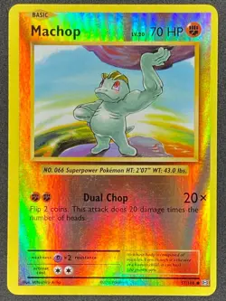 Pokemon Machop Reverse Holo 57/108 EVO Evolutions LP - Image 1