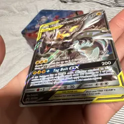Pokemon Pikachu & Zekrom GX TAG TEAM Black Star Promo SM168 Holo Sun & Moon - Image 3