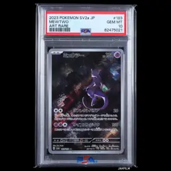 PSA 10 Pokemon 2023 Japanese Mewtwo SV2a JP 151 Full Art Rare #183 - Image 1