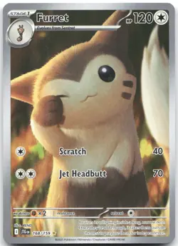 Furret 168/159 Illustration Rare Journey Together Pokemon Near Mint - Image 1