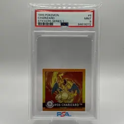 1999 Pokemon Stickers Series 1 Charizard VINTAGE PSA 9 MINT #6 - Image 1