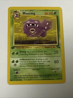 Pokemon TCG - 1st Edition Weezing - Fossil set 45/62 NM - Image 1