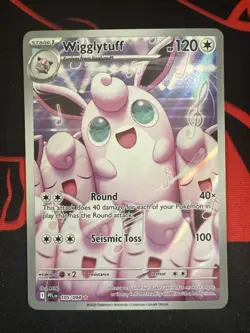 2025 POKEMON PFL EN-PHANTASMAL FLAMES 105 WIGGLYTUFF ILLUSTRATION RARE - Image 1