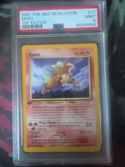 2001 POKEMON NEO REVELATION 1ST ED 17/64 ENTEI PSA 9 - Image 1