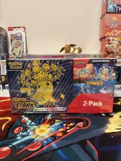 Pokemon Surging Sparks ETB & Booster Bundle Costco 2-pack Factory Sealed - Image 1