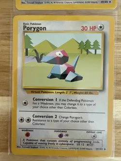 Pokemon Porygon 39/102 BS Base Set Unlimited LP/NM - Image 3