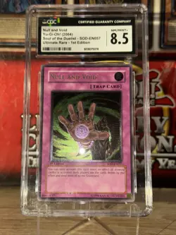 2004 Yugioh Null And Void SOD-EN057 1st Edition Ultimate Rare PSA CGC 8.5 - Image 1