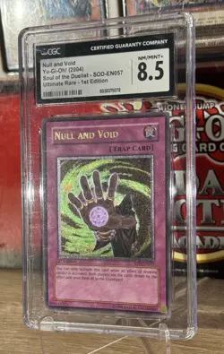 2004 Yugioh Null And Void SOD-EN057 1st Edition Ultimate Rare PSA CGC 8.5 - Image 2