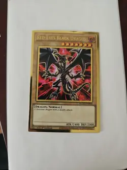 Yu-Gi-Oh Red-Eyes Black Dragon MGED-EN003 Premium Gold Rare 1st Edition Alt Art - Image 1