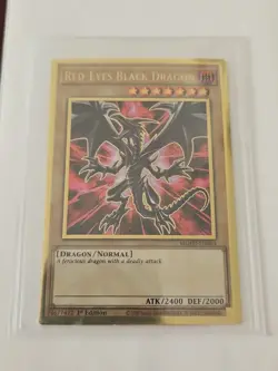 Yu-Gi-Oh Red-Eyes Black Dragon MGED-EN003 Premium Gold Rare 1st Edition Alt Art - Image 3