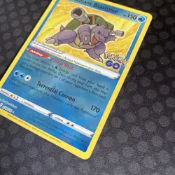 Pokemon Radiant Blastoise Holo Card 018/078 Pokemon Go - Image 2