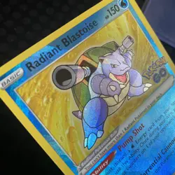 Pokemon Radiant Blastoise Holo Card 018/078 Pokemon Go - Image 5