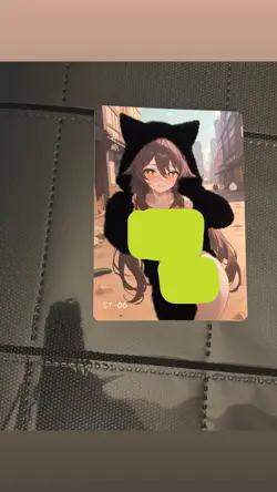Beautiful Delicate Moan Waifu Card Anime Cat Girl Furry Textured ST-06 - Image 1