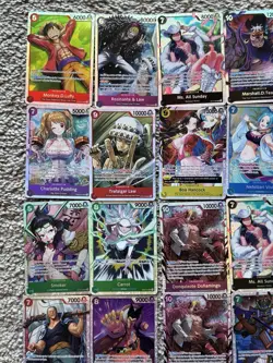 One Piece 20 SR Card Lot: Luffy, Nami, Boa, Carrot - Image 2