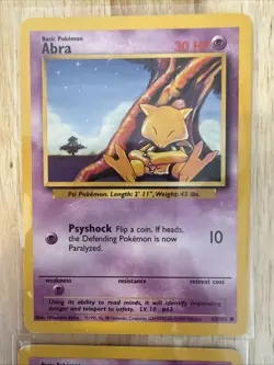2 Pokemon Card - Abra - Base Set 43/102 - Image 2