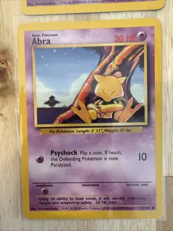 2 Pokemon Card - Abra - Base Set 43/102 - Image 3