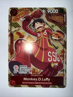 Monkey.D,Luffy P-043 and 2 x P-080 One Piece Promotion Cards Foil - Image 3