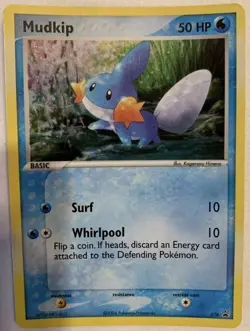 Mudkip 018 Nintendo Promos Holographic Pokemon Card Fermi Bubbles Grading D- - Image 1